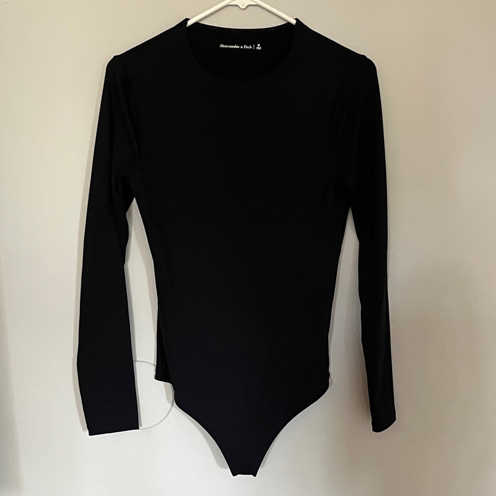 Abercrombie & Fitch Black Long Sleeve Bodysuit